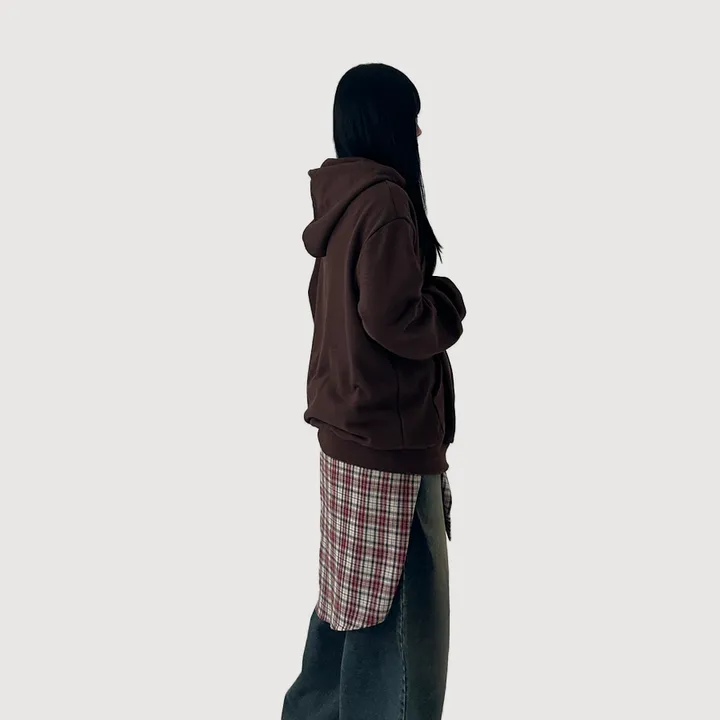 [UNISEX] 나인 레터링 투웨이 후드 집업 (3color) 상세 이미지 6