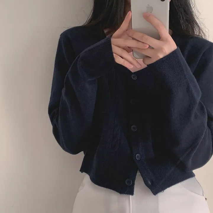 [원단좋아요🤎/연그레이 당일출고!] 자체제작 #크치Made 욜로 포켓 어텀 니트 크롭 올드머니 가디건 - cd 상세 이미지 100