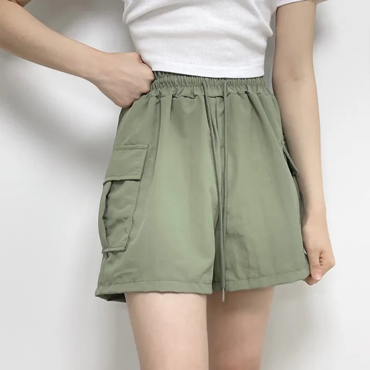 [20시이전 주문 당일출고🩷] 아노락 카고 반바지 비침X 바스락 바캉스룩 여름 포켓 속바지O 숏팬츠 3부반바지 카고바지 카키 바지(3COLOR / FREE SIZE) 상세 이미지 4