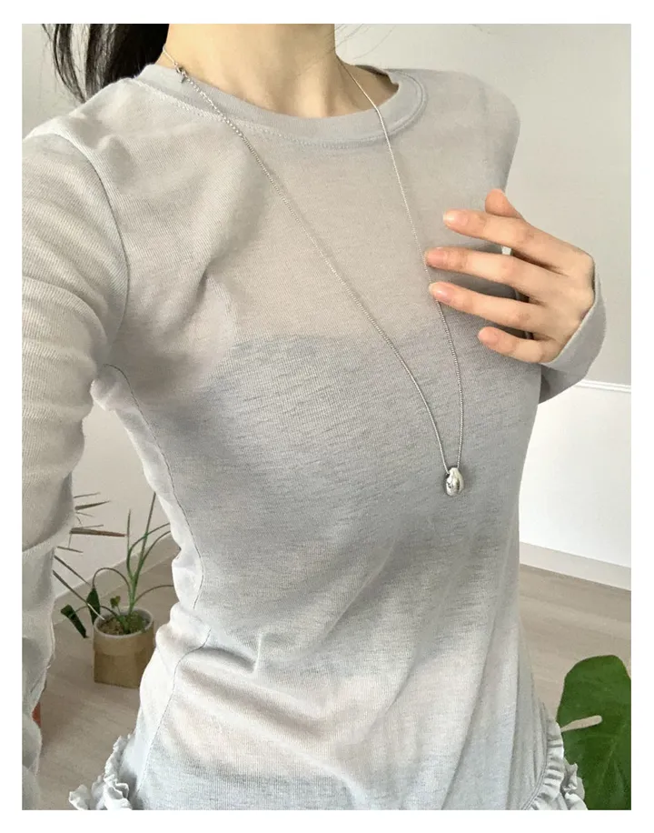 *당일출고*MD강추템🩶최저가 써클 체인 볼드 롱 데일리 목걸이 상세 이미지 6
