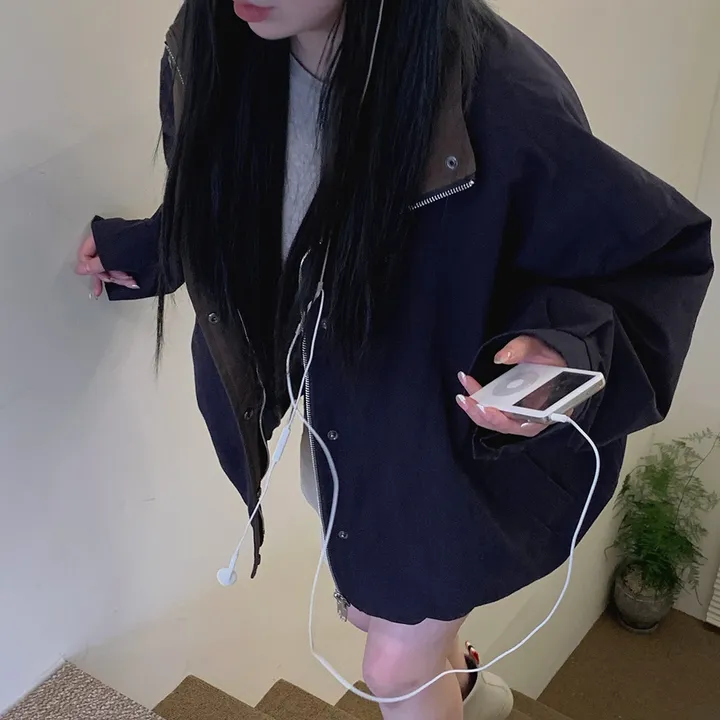 [봄야상💌] 마린 남녀공용 오버핏 배색 워크 야상 자켓 - Jk 상세 이미지 57