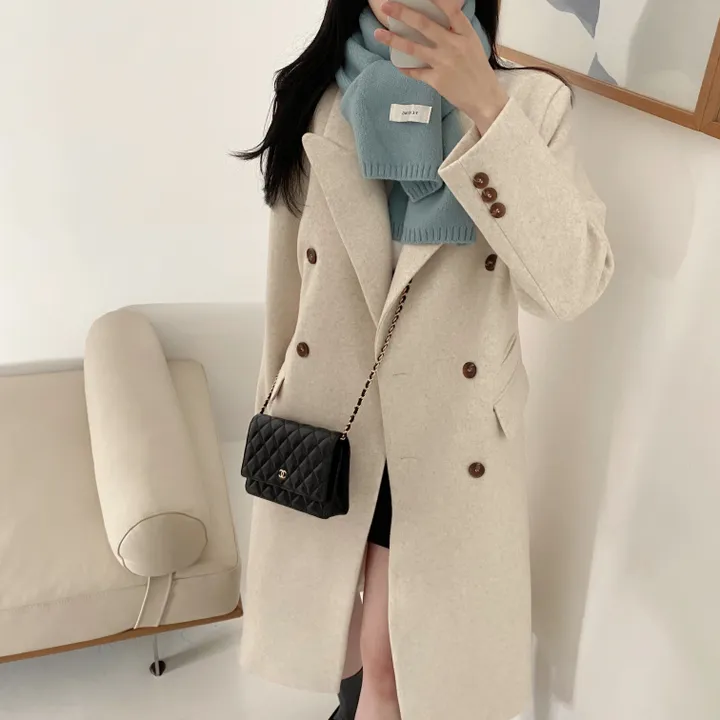 플룻 코트 봄코트 롱코트 하객룩 울코트 상세 이미지 20