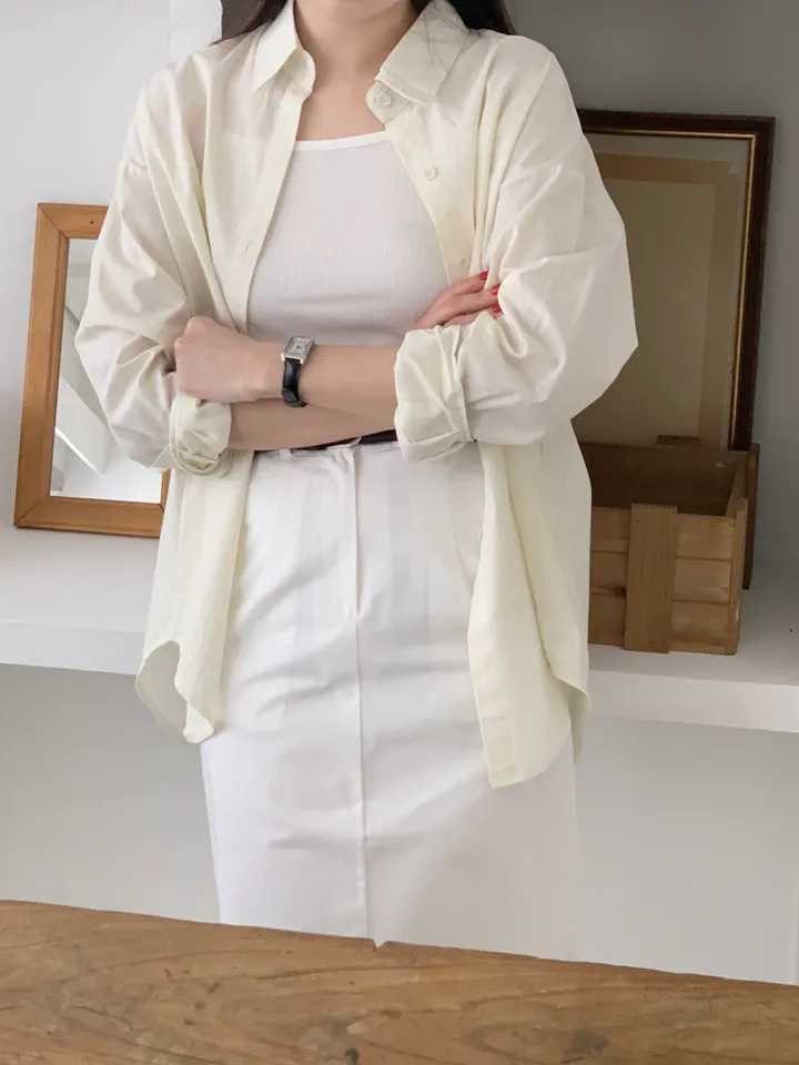 [주문폭주/당일출고] 루즈핏 파스텔 코튼 셔츠 남방 5col 봄셔츠 여름셔츠 가을셔츠 상세 이미지 46