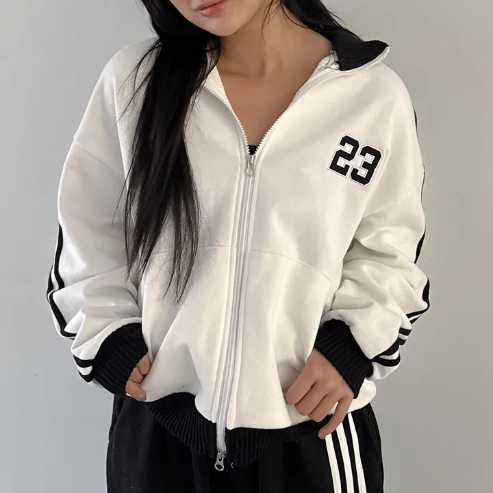 [투웨이/핏보장*] 23 자수 두줄 트랙 배색 집업 - 5color 상세 이미지 11