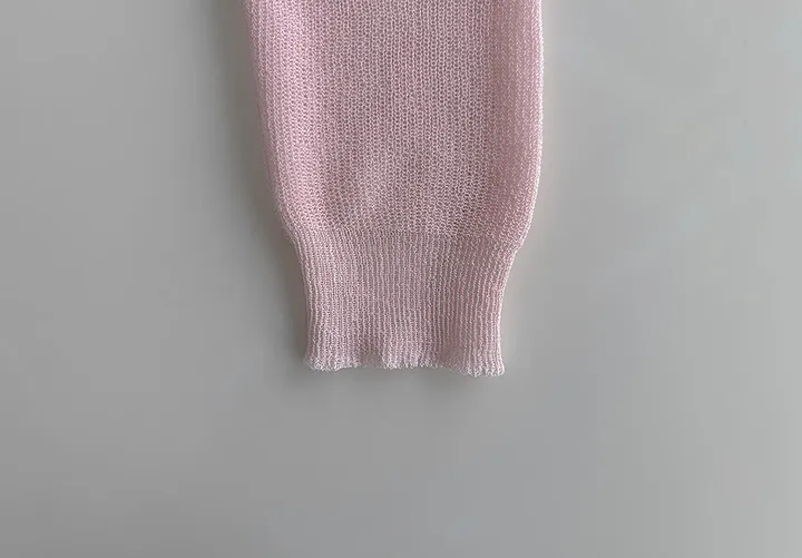 [여름까지🩵/핏강추] 르비 시스루 여리핏 세미 크롭 브이넥 긴팔 가디건 5colors 상세 이미지 60