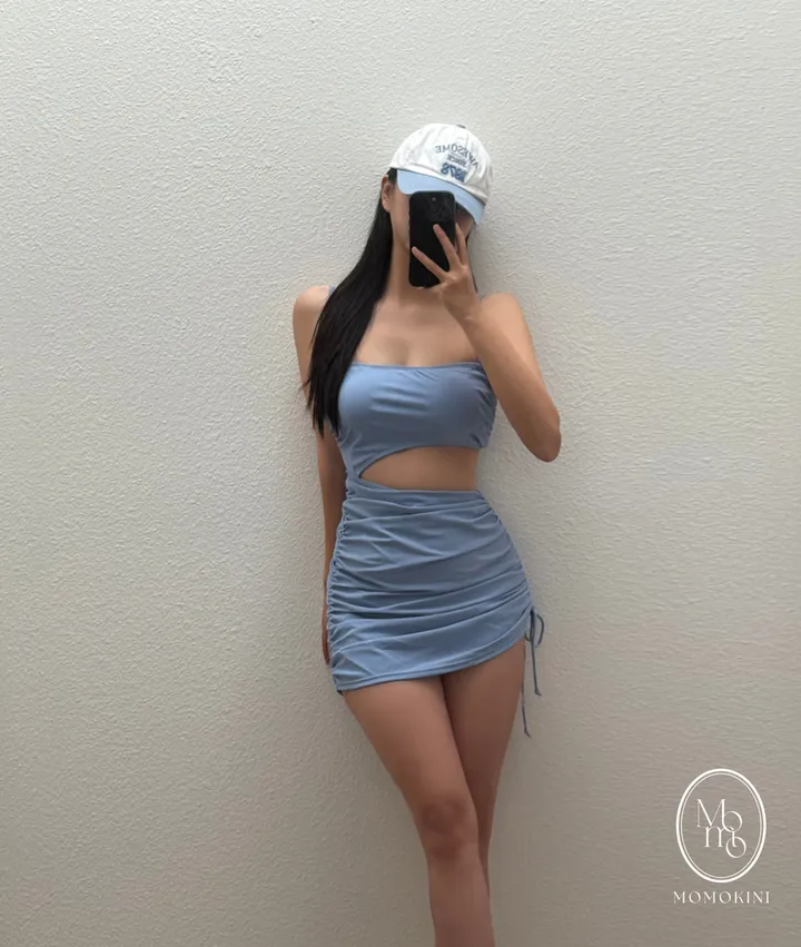 (오늘출발) 💖몸매보정완전가능!💖 컷아웃 셔링 모노키니 비키니 원피스수영복 치마 상세 이미지 7