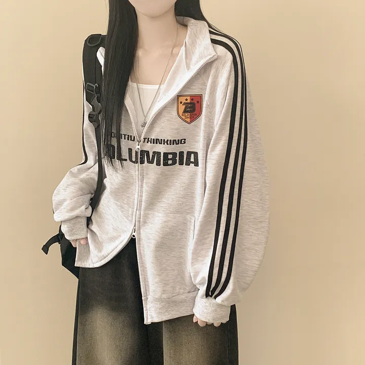 [간절기필수!] 오버핏 투웨이 힙블록코어 하이넥 배색 라인 나그랑 트랙 집업 스포티스파이스 축구유니폼 상세 이미지 11