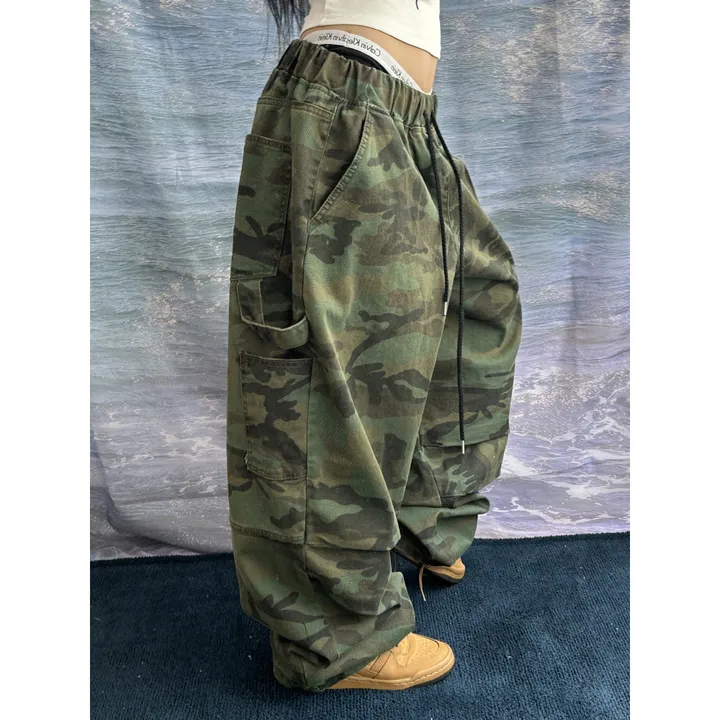 [UNISEX/소장추천!]밀리터리 카모 카펜더 스트랩 포인트 핀턱 와이드 벌룬 팬츠(2color/3-5일 여유주문) 상세 이미지 21