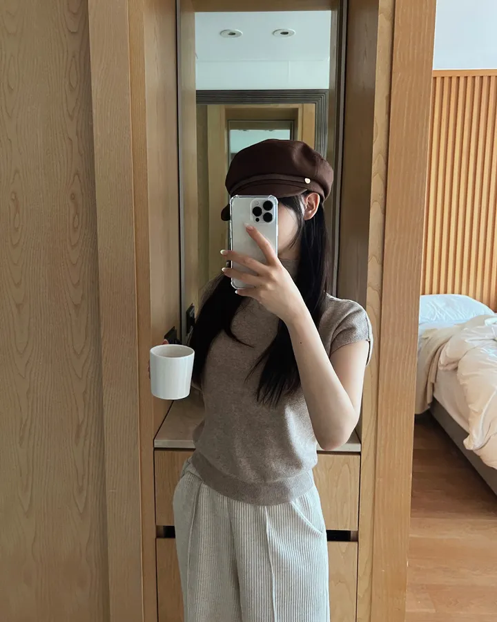 [국내제작]스웨이드 레더벨트 마도로스 캡모자 3color 상세 이미지 16