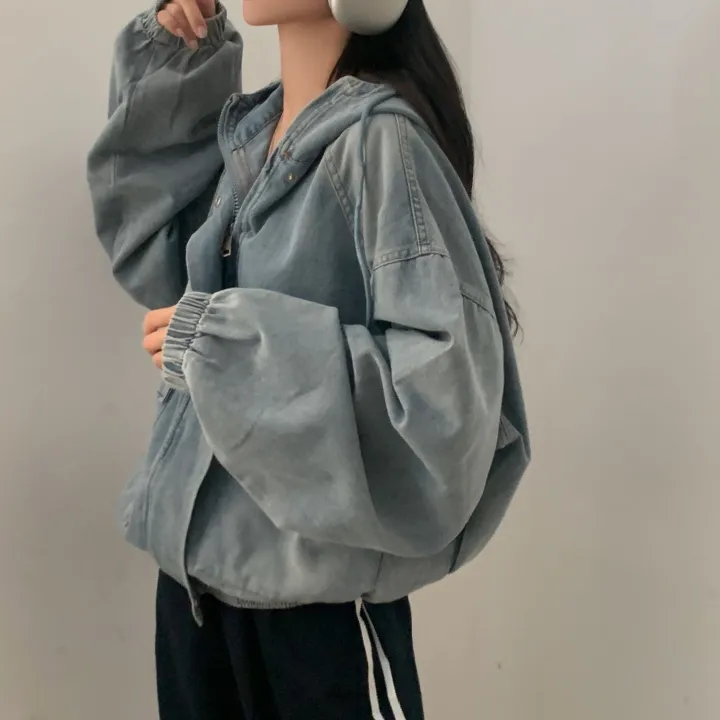 [단독!2가지버전💫/투웨이!] 데님 밴딩후드 투웨이 크롭,루즈핏 야상점퍼/집업 - 2color 상세 이미지 39