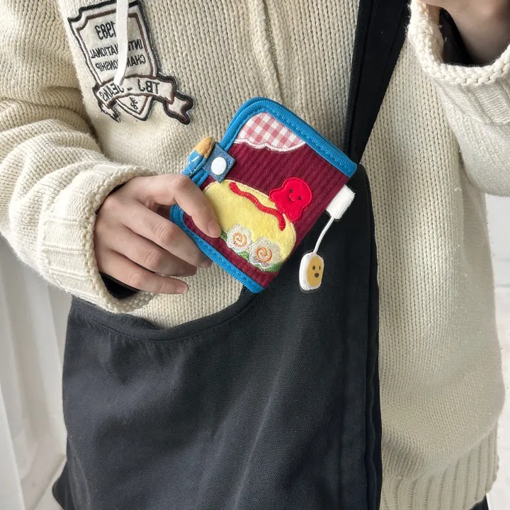 [핸드메이드] 쌈뽕 키치 큐티 면 지갑 데일리 데이트 꾸안꾸 캐주얼 유니크 학생 여행 상세 이미지 21