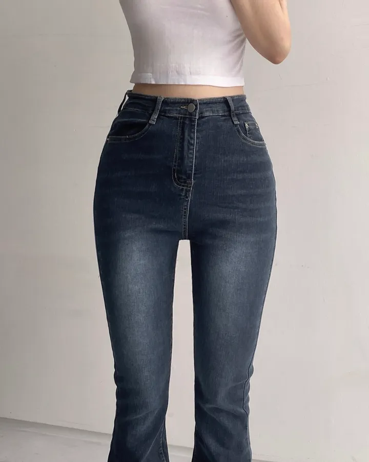 [인생팬츠/기장선택/~2XL] 빈티지 워싱 스판 하이웨스트 부츠컷 데님 롱 팬츠 - 6color 상세 이미지 34