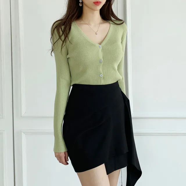 [묶음할인] 소프트 촉감 브이넥 글램핏 골지 가디건 ﻿아이보리 베이지 블랙 연두 소라 핑크 연보라 와인 카키 겨자 에메랄드 개강룩 새내기룩 봄 벚꽃룩 꽃놀이룩 개강여신 상세 이미지 45