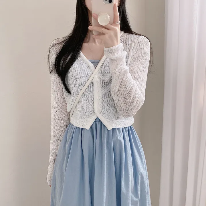 [여름까지 쭉~] 잘록허리 컬러테라피 긴팔 브이넥 가디건 상세 이미지 46