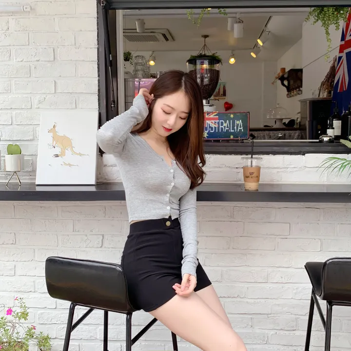 [허리쏘옥/착붙핏] 애플 뒷포켓 스판 하이웨스트 반바지 상세 이미지 50