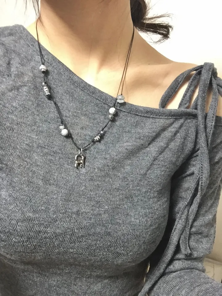 [자체제작] [주문폭주] ❥❥ Dark matter  Necklace (Cat Ver.) 고양이 원석 목걸이 상세 이미지 18