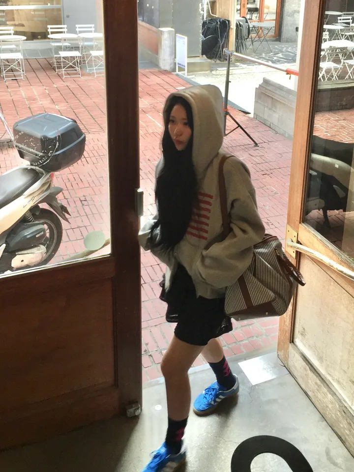 미유 아메리카 오버핏 빈티지 후드집업 상세 이미지 13