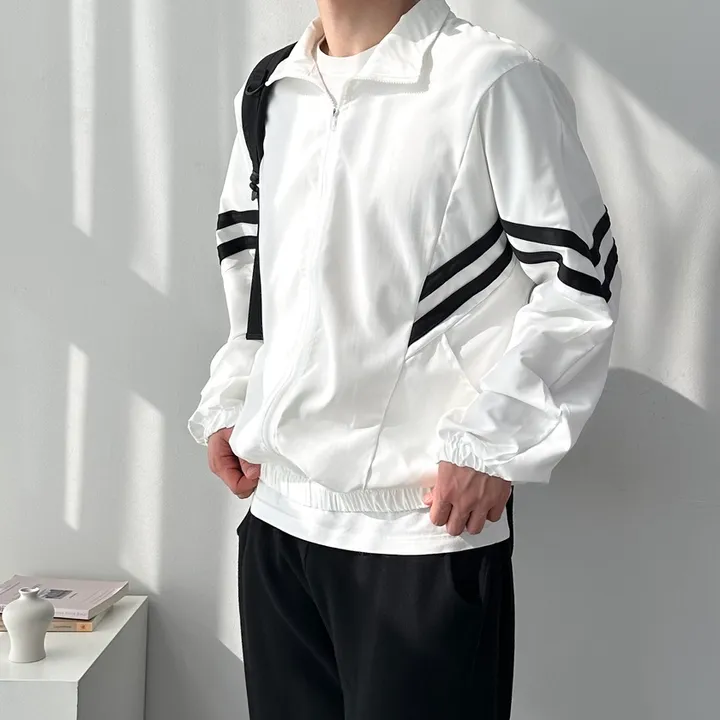 남녀공용 봄 가을 간절기 아우터 오버핏 바람막이 루즈핏 자켓 투라인오버핏바람막이 상세 이미지 12