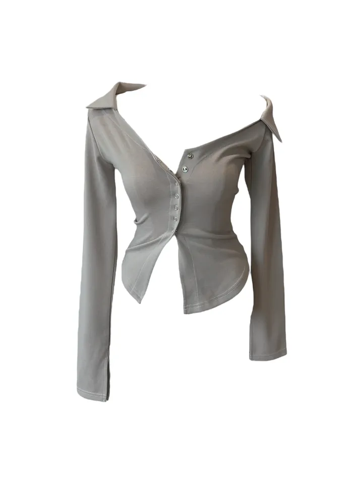 Kitzha deep v-neck blouse cardigan 키츠하 딥 브이넥 블라우스 가디건 상세 이미지 9