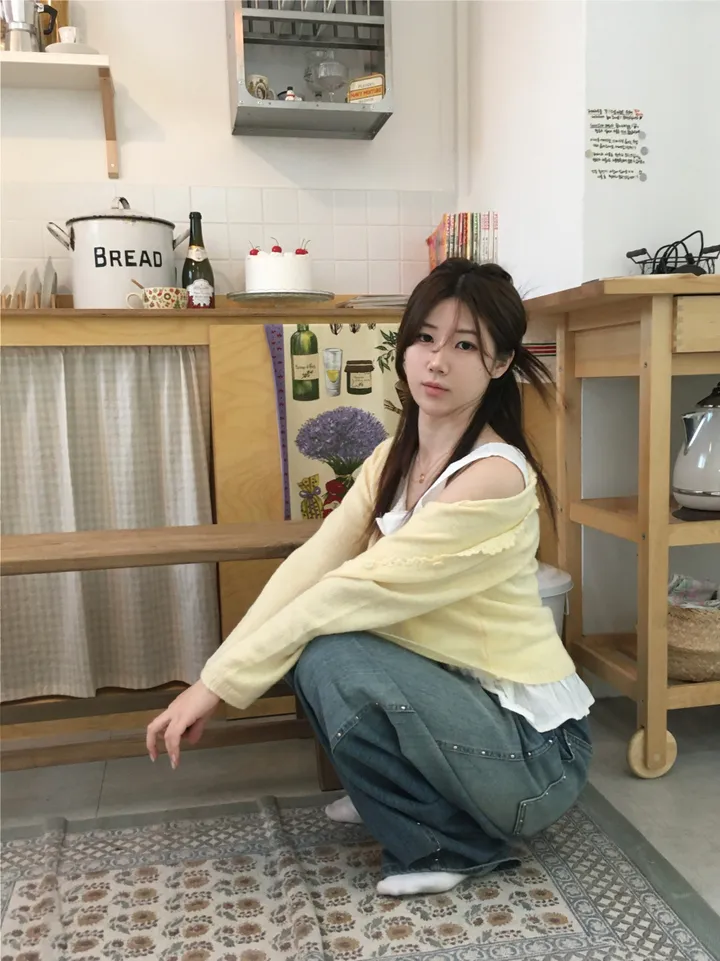[봄신상💐](5colors/파스텔색감🌈🖍️) 레이어드 펀칭 라운드넥 니트 봄 가디건 cd 상세 이미지 142