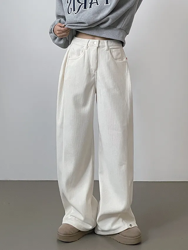 [한파대비/3기장~2XL!] 스냅버튼 융기모 코듀로이 골덴 폴딩 와이드팬츠 4color 상세 이미지 49