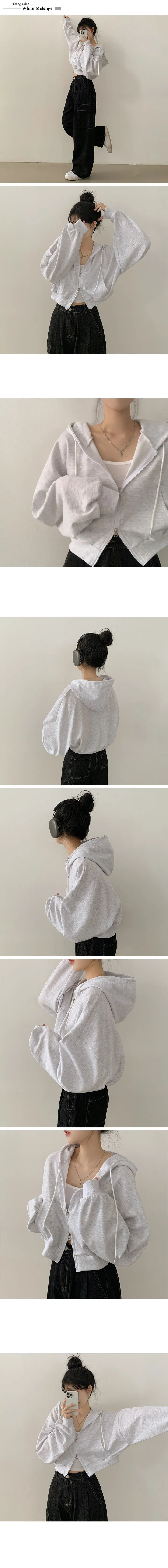 [자체제작/봄여름VER] 투웨이 아방핏 벌룬 크롭 후드집업 상세 이미지 2