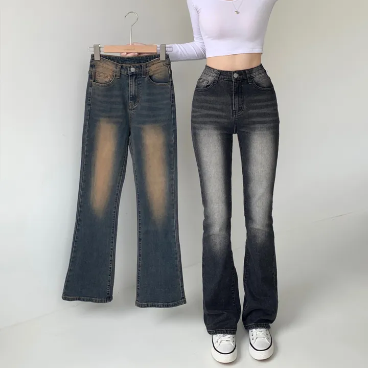 [숏,기본,롱/핏보장🖤/~2XL] 메이빌 쫀득 워싱 슬림핏 하이웨스트 세미 부츠컷 빈티지 데님 팬츠 청바지 키작녀 키큰녀 빅사이즈 4color 상세 이미지 10