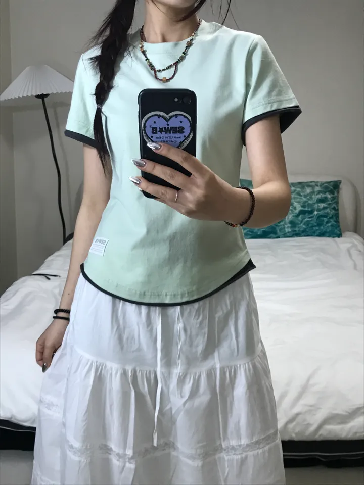 [MADE] ✪한정✪ 신상할인 레이어드 U넥 세미 반팔티 4color 상세 이미지 71
