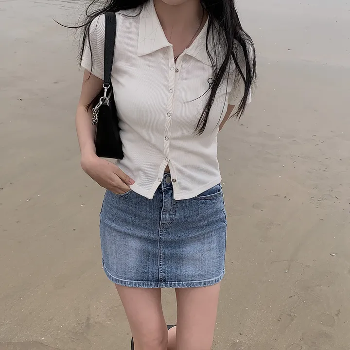 [드디어반팔출시!!/아이보리 당일출고🎉] 자체제작 #크치Made 반팔 ver. 웨하스 슬림핏 카라 골지 반팔 니트 가디건 - cd 상세 이미지 42