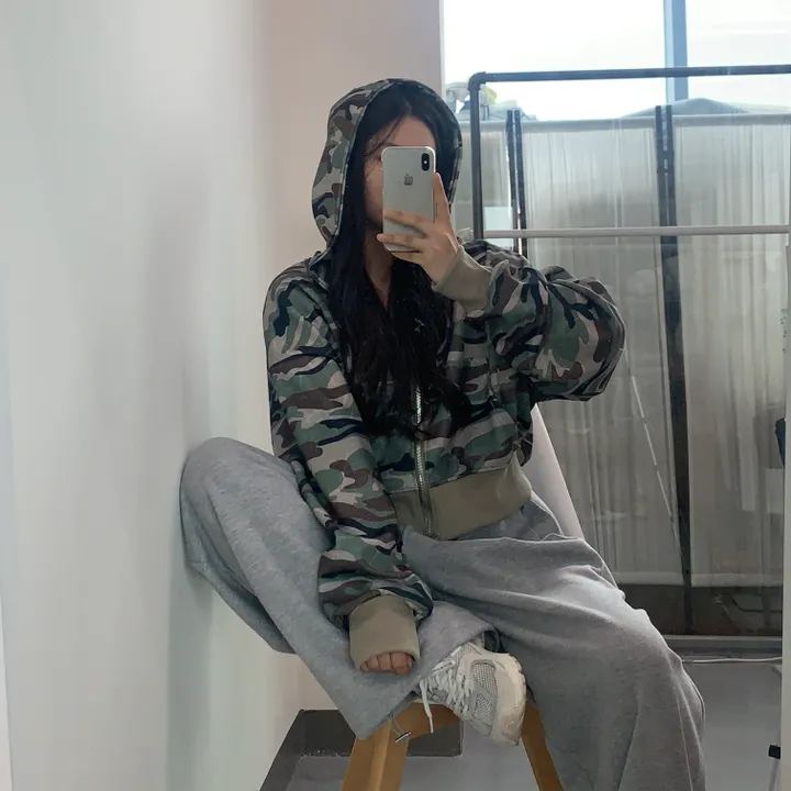 선착순특가 주말세일 당일발송/밀리터리 크롭 야상 기모안감집업 카모자켓 아우터 핏이 예술 간절기 빈티지 가을 상세 이미지 5