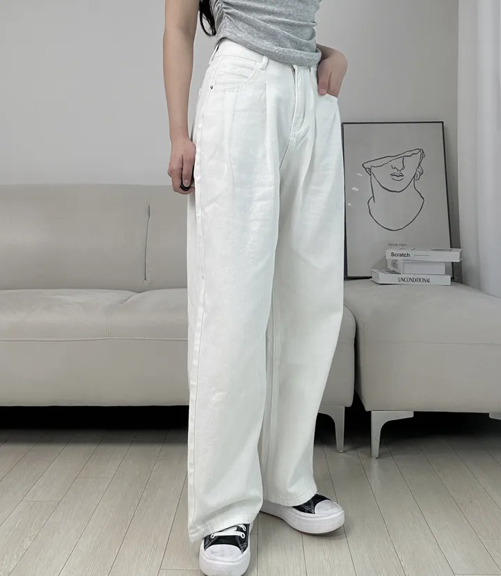 하이웨스트 화이트 청바지 NB310 상세 이미지 8