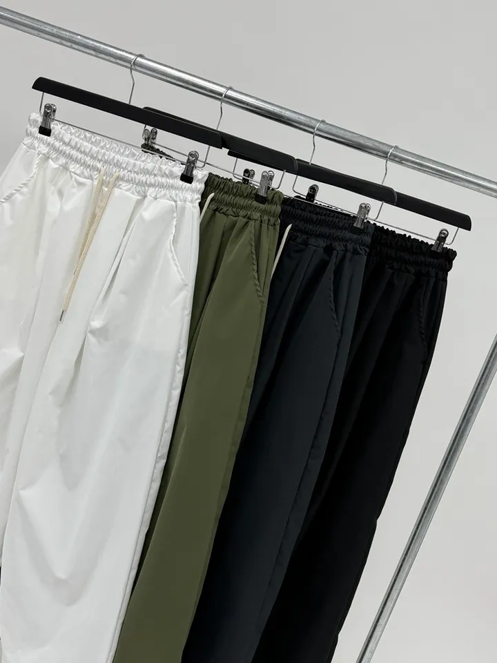 (UNISEX) 머니 나일론 더블 핀턱 스트링 벌룬 PT / 오버핏 와이드 밴딩 트레이닝 벌룬핏 팬츠 바지 와이드팬츠 벌룬팬츠 트레이닝팬츠 나일론팬츠 나일론바지 간절기 봄 여름 상세 이미지 2