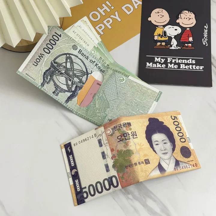 [2개구매할인!] 슬림 만원 오만원 지폐 반지갑 용돈봉투 명절 어버이날 생일선물 웃긴선물 상세 이미지 5