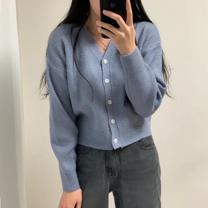 [7컬러/도톰해요!] 촘촘한 짜임의 데일리 브이넥 니트 가디건 상세 이미지 29