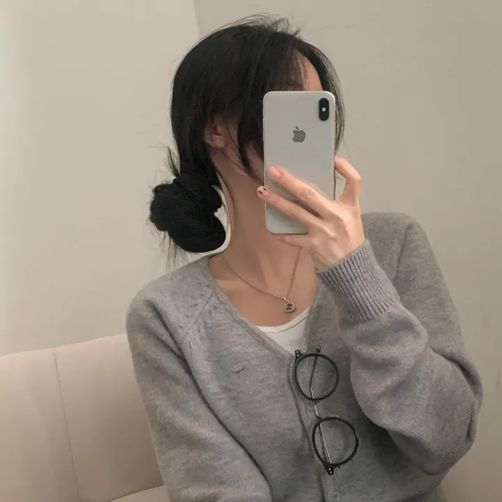 [스탠다드핏/데일리🤎] 리너스 실버 펜던트 나그랑 브이넥 니트가디건 - 6color 상세 이미지 7