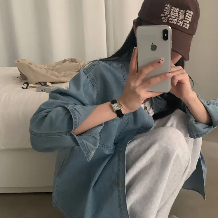[여유핏🤍/논페이드원단*.*] 안느 데님 생지셔츠, 남방 - 4color 상세 이미지 26