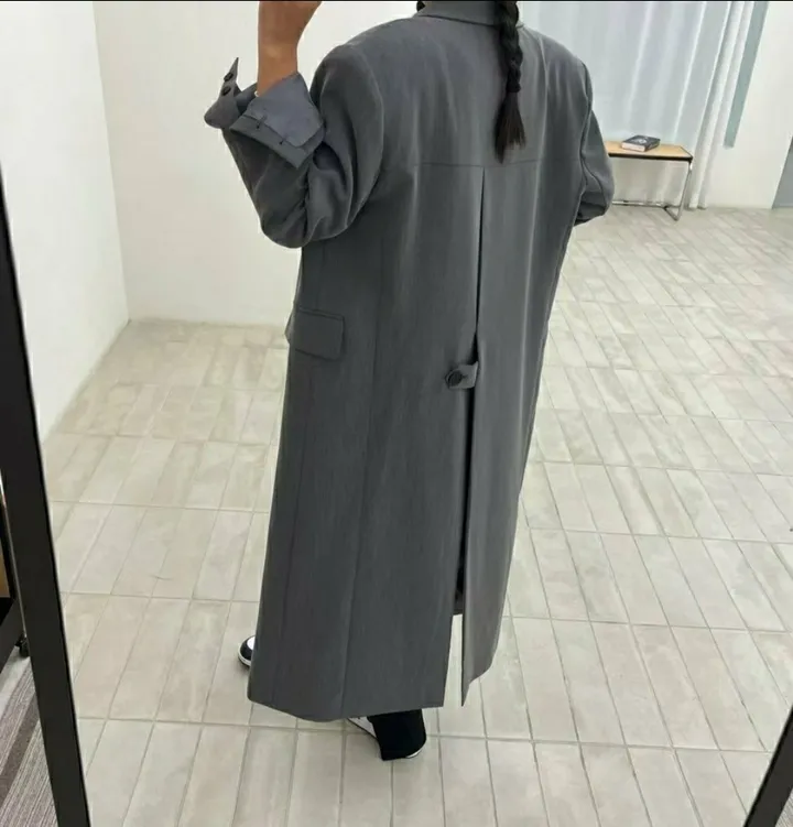 [어깨패드] 패치 더블 롱코트 상세 이미지 4