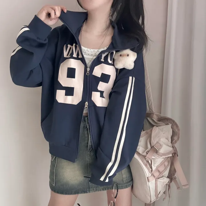[아방*-*/교복템!] 교복 위에 툭! 93 투웨이 블록코어 두줄라인 오버핏 가을 집업 상세 이미지 23