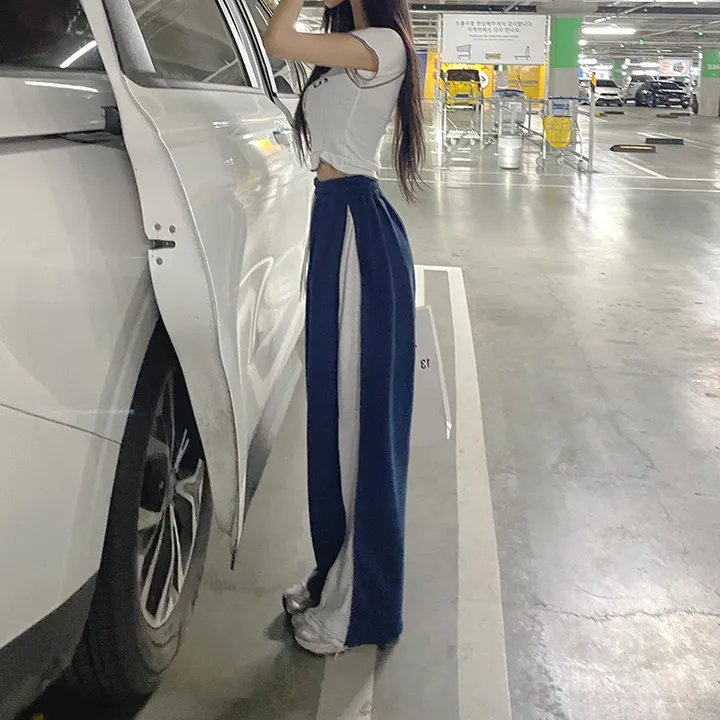 *7color*[롱다리핏/핏보장] 싸인 사이드 핀턱 배색 와이드팬츠 트레이닝 봄팬츠 백포켓 힙 트렌디 꾸안꾸 상세 이미지 14