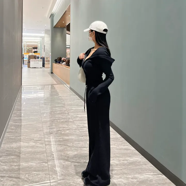 *봄ver* [MADE:컬러추가] #-3kg!! 슬림 빅후드ver.1 오프숄더 셋업 (5color) 슬림핏 크롭 후드집업 오프숄더집업 롱 와이드팬츠 트레이닝세트 상세 이미지 26