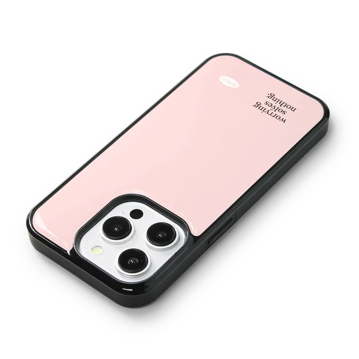 holiday epoxy bumper case (baby pink) 홀리데이 슬로건 에폭시 범퍼 케이스 (베이비 핑크) 상세 이미지 2