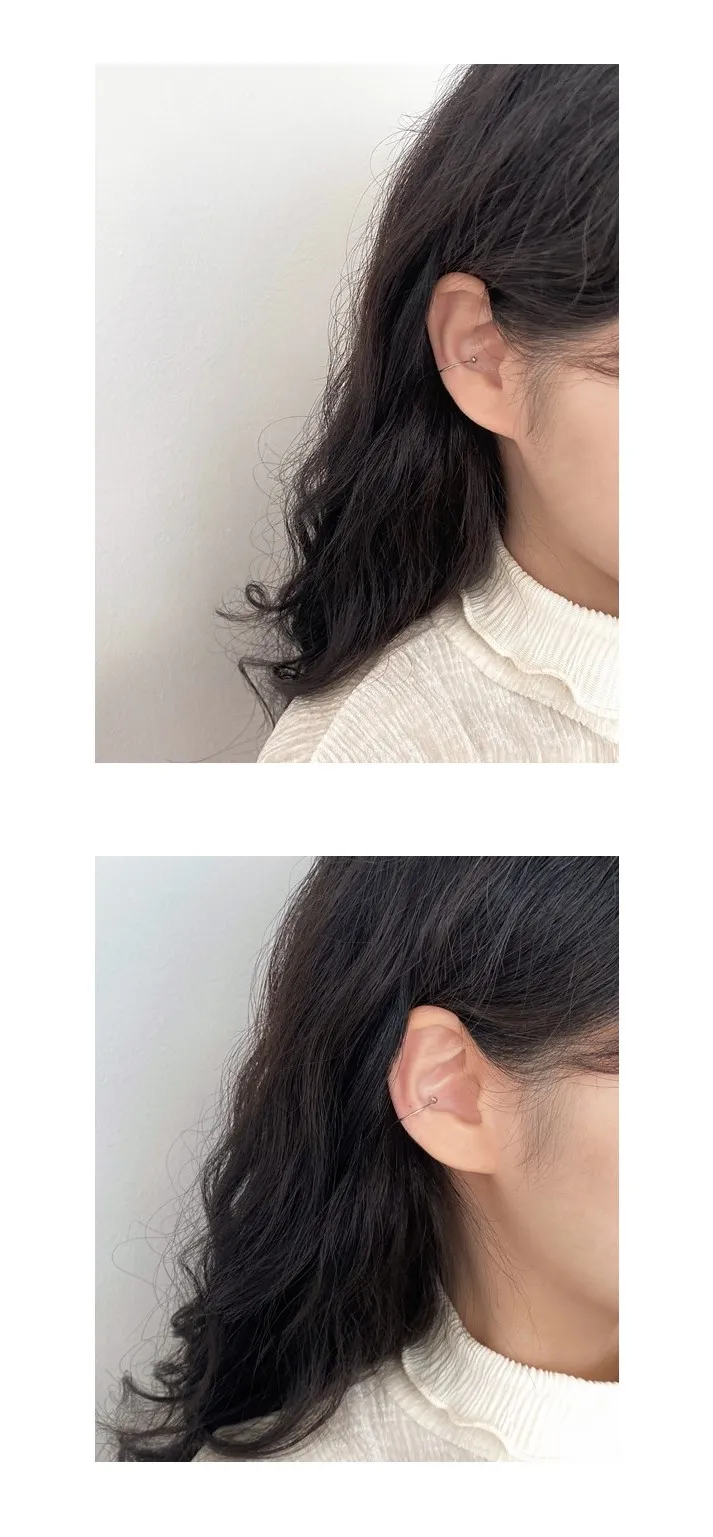 [당일발송][이어커프] two-way earcuff /투웨이 진주 심플 볼드 실버 골드 링 귀찌 이너컨츠 서브 귀걸이 상세 이미지 10
