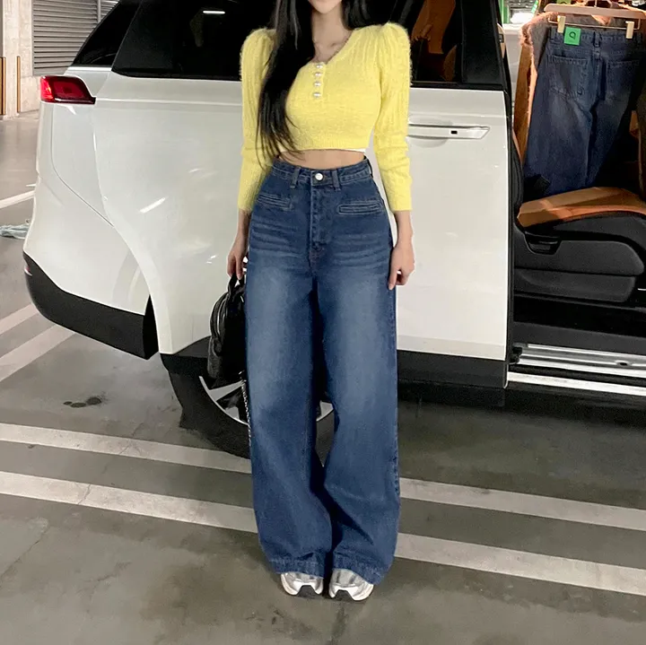 [3color/주인장인생템] 모디 립포켓 탄탄 롱 와이드데님 롱팬츠 키큰녀청바지 인생청바지 상세 이미지 67