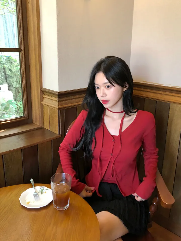 [MADE/3pcs/활용도최고] 비올라 브이넥 탑 가디건set (6color) 상세 이미지 15
