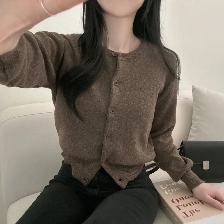 봄필수템 [브이넥/라운드넥] 소장각 라운드 브이넥 기본핏 긴팔 가디건 상세 이미지 74