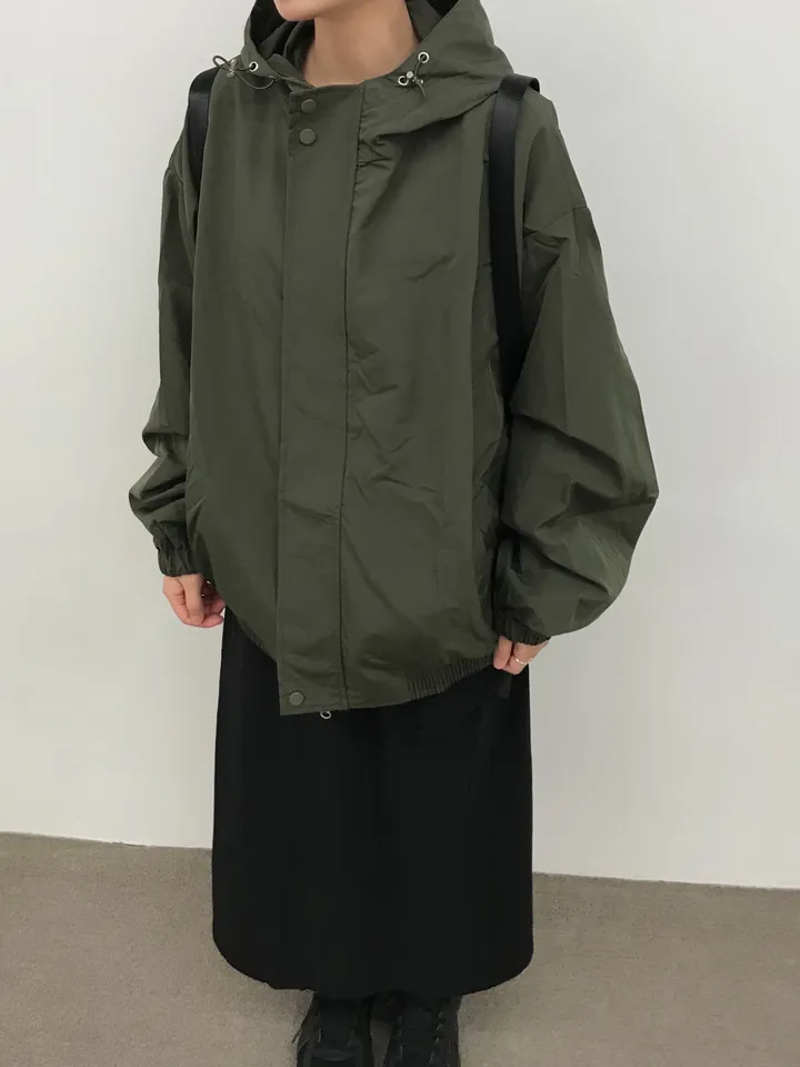[인기🩶/간절기 아우터] 몬코 나일론 투웨이 바람막이 후드 윈드브레이커 자켓 (2color) 상세 이미지 15