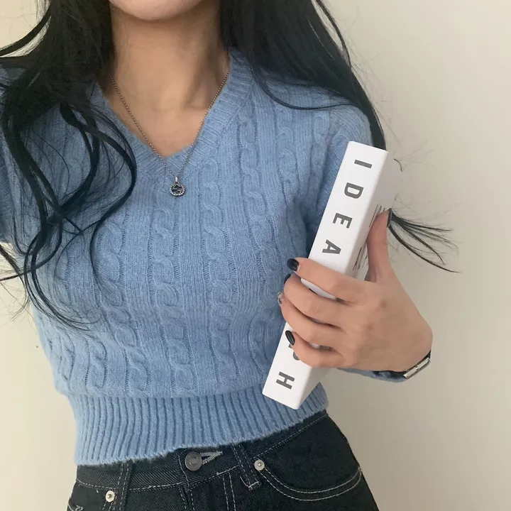 [허리보정2탄] 에브리데이 꽈배기 브이넥 니트 ;4col 상세 이미지 32