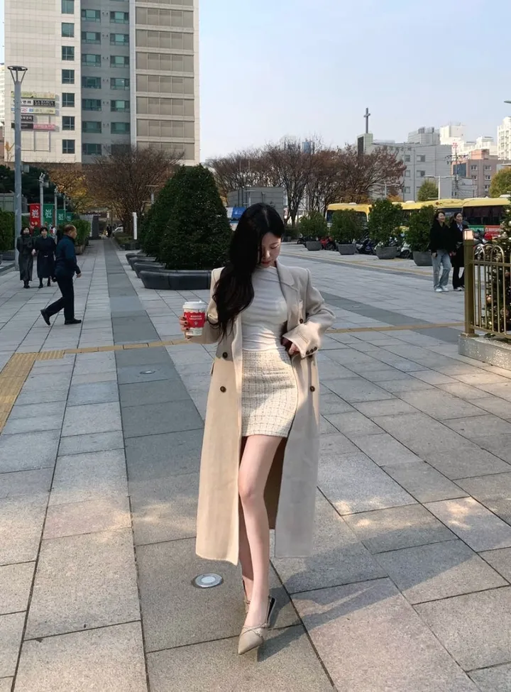 [울90%💛여성스러움극대화] 고퀄리티 핸드메이드 벨티드 울코트 롱코트 상세 이미지 13