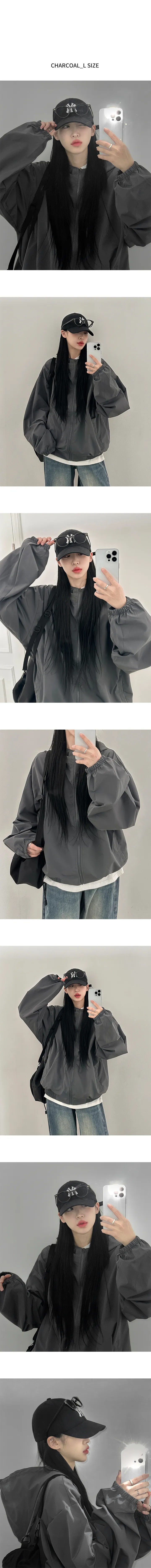 *묶음할인[M&L/요즘에딱] 플리 후드 오버핏 바람막이 점퍼 상세 이미지 9