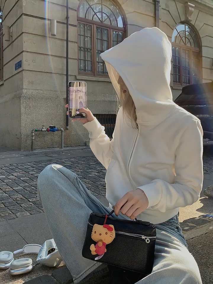 오늘 드림🖤크롭 슬림 후드집업 상세 이미지 5